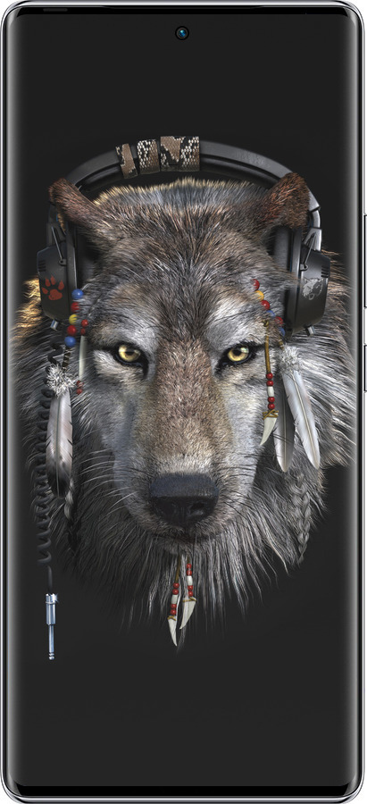 Силіконовий чехол Вовк-меломан для Infinix Zero 40 5G - 875u-3822 изображение 
