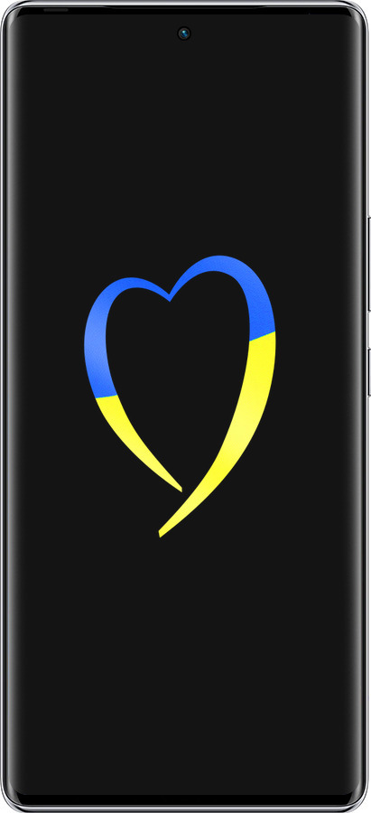 Силиконовый чехол Жёлто-голубое сердце для Infinix Zero 40 5G - 885u-3822 изображение 