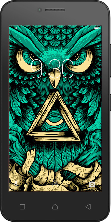 Силиконовый чехол Сова Арт-тату для Lenovo A Plus / A1010 - 3971u-677 изображение 