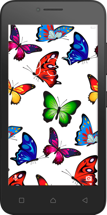 Силиконовый чехол Красочные мотыльки для Lenovo A Plus / A1010 - 4761u-677 изображение 