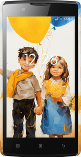 3D пластиковий глянцевий чехол Діти з кульками для Lenovo A2010 - 5659c-216 изображение 