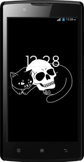 3D пластиковый глянцевый чехол С изображением кота и черепа для Lenovo A2010 - 6491c-216 изображение 