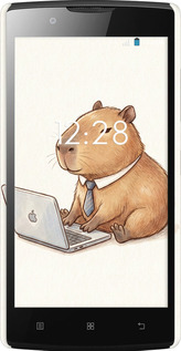 3D пластиковый матовый чехол Funny Capybara CEO Working для Lenovo A2010 - 6777m-216 изображение 