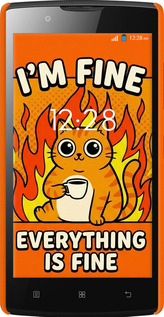 3D пластиковый глянцевый чехол Funny Cat для Lenovo A2010 - 6786c-216 изображение 