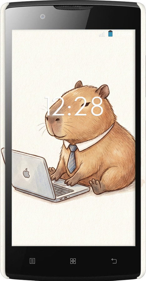 3D пластиковый матовый чехол Funny Capybara CEO Working для Lenovo A2010 - 6777m-216 изображение 