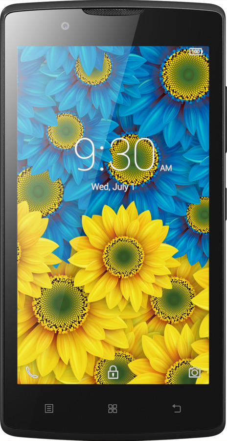 Силиконовый чехол Жёлто-голубые цветы для Lenovo A2010 - 1048u-216 изображение 