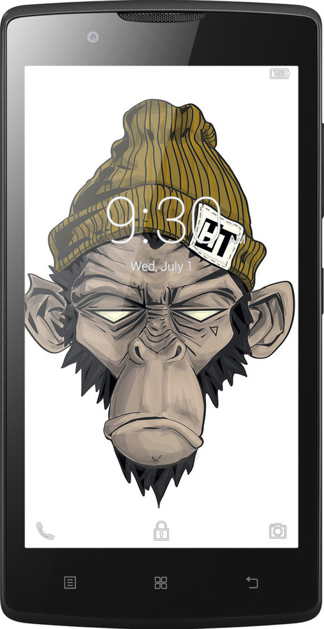 Силиконовый чехол Обезьяна в шапке для Lenovo A2010 - 4183u-216 изображение 