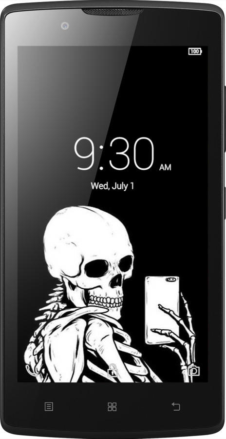 Силиконовый чехол Скелет делает Selfie для Lenovo A2010 - 6535u-216 изображение 