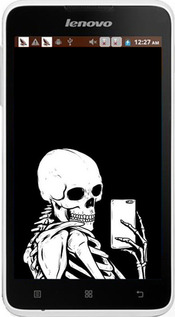 Силиконовый чехол Скелет делает Selfie для Lenovo A529 - 6535u-200 изображение 