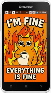 Силиконовый чехол Funny Cat для Lenovo A529 - 6786u-200 изображение 