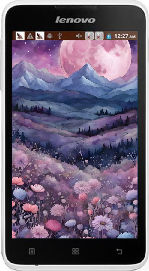 Силиконовый чехол Ночь луна арт для Lenovo A529 - 6319u-200 изображение 