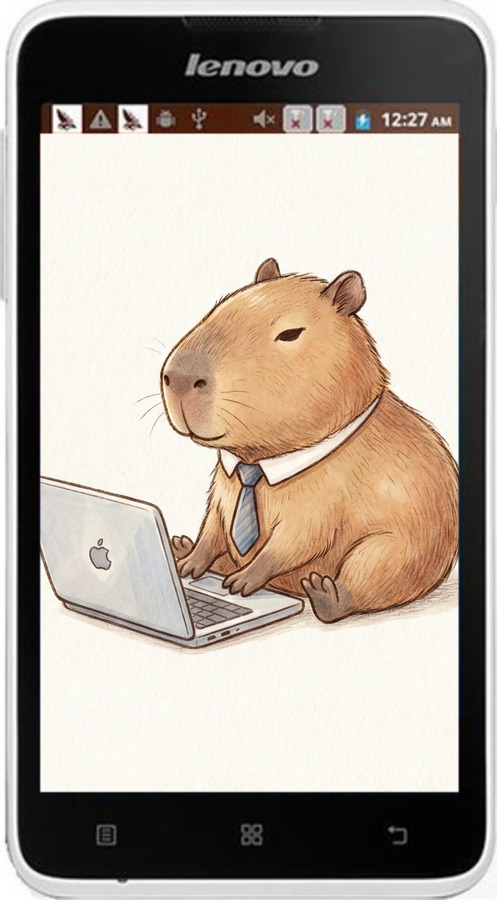 Силиконовый чехол Funny Capybara CEO Working для Lenovo A529 - 6777u-200 изображение 
