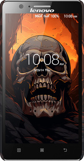 3D пластиковый матовый чехол Череп в пещере для Lenovo A536 - 5959m-149 изображение 