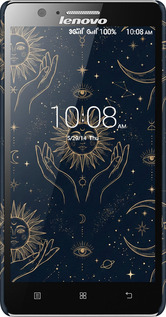 3D пластиковый матовый чехол Celestial Harmony: Sun & Moon Gold Mystic Pattern для Lenovo A536 - 6778m-149 изображение 
