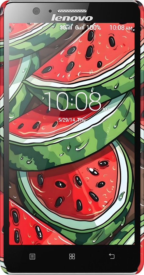 3D пластиковий матовий чехол Кавун для Lenovo A536 - 6315m-149 изображение 
