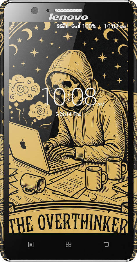 3D пластиковый матовый чехол The Overthinker для Lenovo A536 - 6774m-149 изображение 