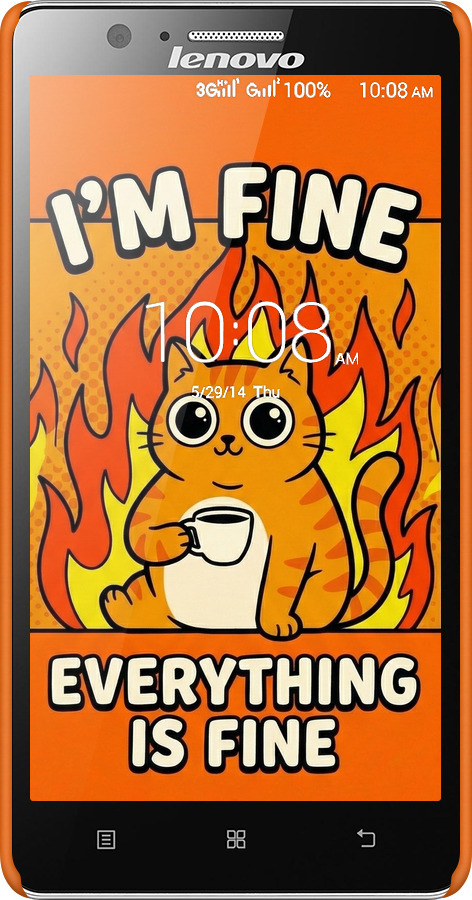 3D пластиковый матовый чехол Funny Cat для Lenovo A536 - 6786m-149 изображение 