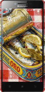 3D пластиковый матовый чехол Vintage Sardine Tin Phone для Lenovo K3 (K30-t) - 6772m-114 изображение 