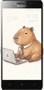 3D пластиковый матовый чехол Funny Capybara CEO Working для Lenovo K3 (K30-t) - 6777m-114 изображение 