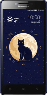 3D пластиковий глянцевий чехол Cute Cat Celestial/Witchy для Lenovo A6000 - 6787c-103 изображение 