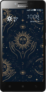 Силиконовый чехол Celestial Harmony: Sun & Moon Gold Mystic Pattern для Lenovo A6000 - 6778u-103 изображение 