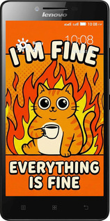 Силиконовый чехол Funny Cat для Lenovo A6000 - 6786u-103 изображение 