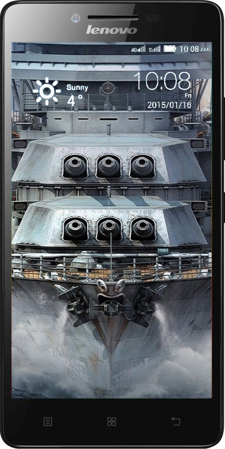 Силиконовый чехол Линкор, world of tanks, wargaming, военный корабль для Lenovo K3 (K30-t) - 6453u-114 изображение 