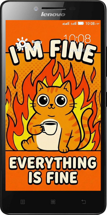 Силиконовый чехол Funny Cat для Lenovo A6000 - 6786u-103 изображение 