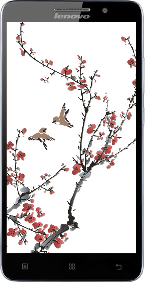 Силиконовый чехол Сакура v2 для Lenovo A616 - 5538u-368 изображение 