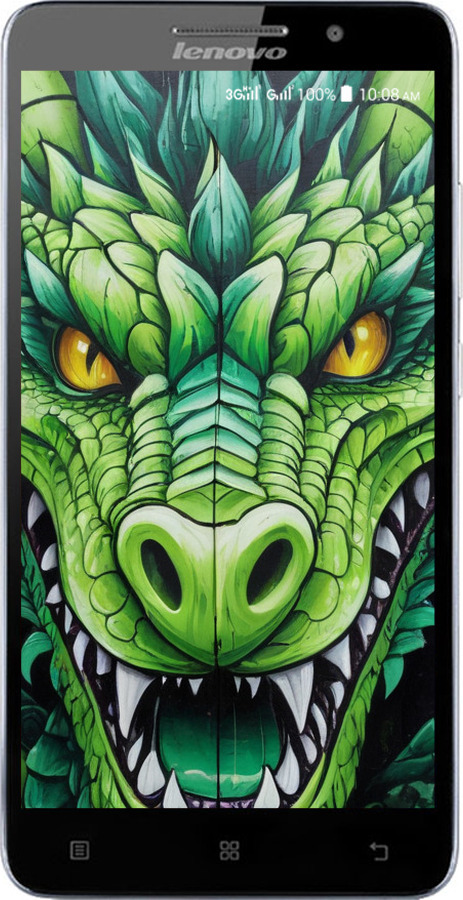 Силиконовый чехол Зелёный дракон для Lenovo A616 - 5816u-368 изображение 