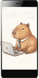 3D пластиковый матовый чехол Funny Capybara CEO Working для Lenovo K3 Note K50-T5 - 6777m-141 изображение 