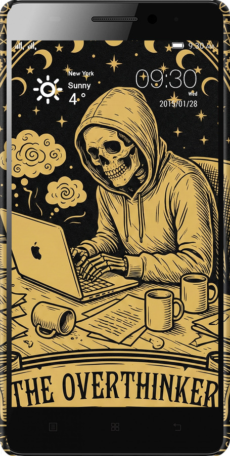 3D пластиковый матовый чехол The Overthinker для Lenovo K3 Note K50-T5 - 6774m-141 изображение 