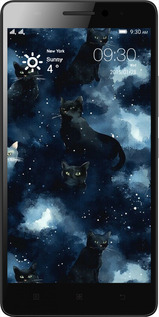 2D пластиковый чехол Изображение Кошек с тёмной акварелью для Lenovo A7000 - 6521t-120 изображение 