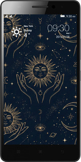 Силиконовый чехол Celestial Harmony: Sun & Moon Gold Mystic Pattern для Lenovo K3 Note K50-T5 - 6778u-141 изображение 