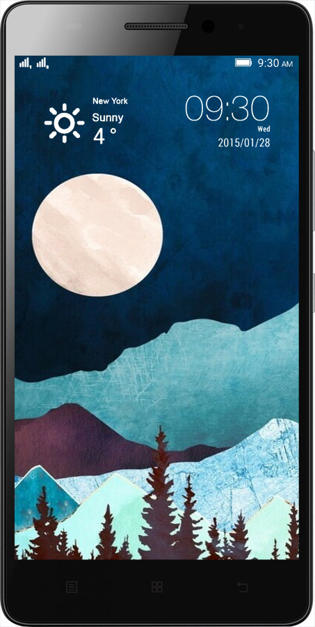 2D пластиковый чехол Горная идиллия ночной пейзаж для Lenovo K3 Note K50-T5 - 6488t-141 изображение 