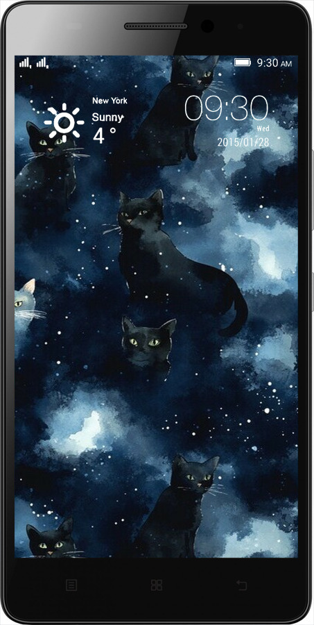 2D пластиковый чехол Изображение Кошек с тёмной акварелью для Lenovo A7000 - 6521t-120 изображение 
