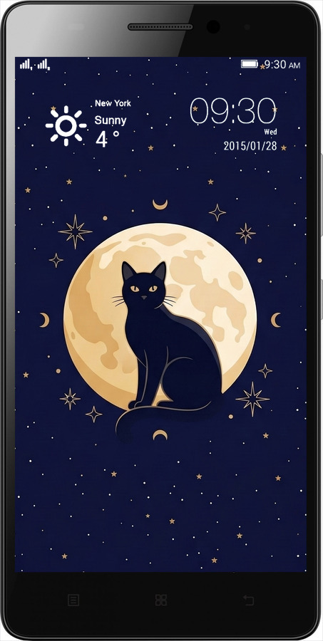2D пластиковый чехол Cute Cat Celestial/Witchy для Lenovo K3 Note K50-T5 - 6787t-141 изображение 