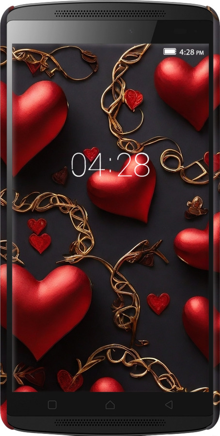 3D пластиковый матовый чехол Сердечки для Lenovo A7010 - 5831m-232 изображение 
