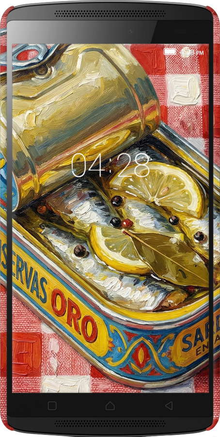 3D пластиковый матовый чехол Vintage Sardine Tin Phone для Lenovo A7010 - 6772m-232 изображение 