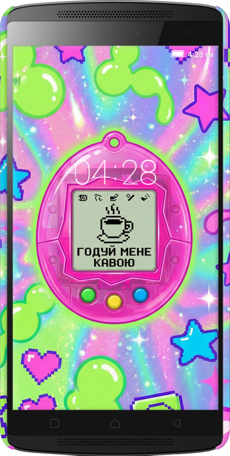 3D пластиковый матовый чехол Y2K Aesthetic Retro Pet: Годуй мене кавою для Lenovo A7010 - 6784m-232 изображение 