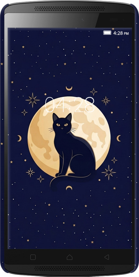 3D пластиковый матовый чехол Cute Cat Celestial/Witchy для Lenovo A7010 - 6787m-232 изображение 