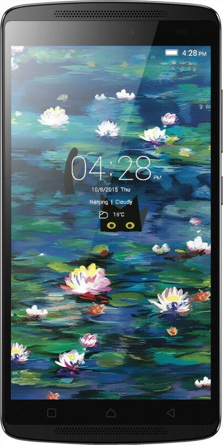Силіконовий чехол с изображением водяных лилий и кошек для Lenovo A7010 - 6257u-232 изображение 