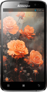 3D пластиковый глянцевый чехол Оранжевые розы для Lenovo A850 - 5944c-79 изображение 