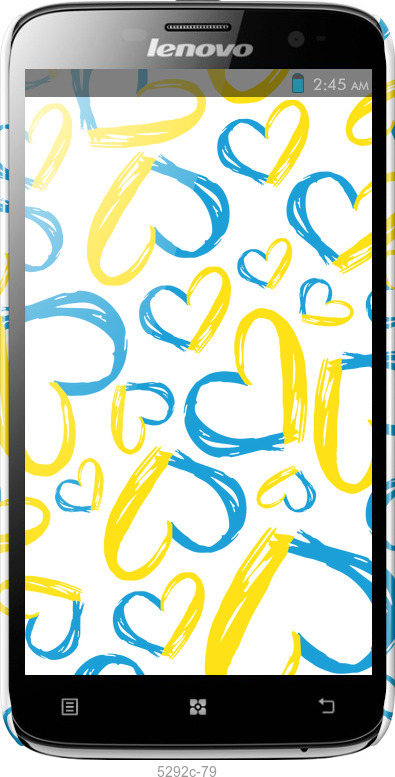 3D пластиковый глянцевый чехол Сердца UA для Lenovo A850 - 5292c-79 изображение 