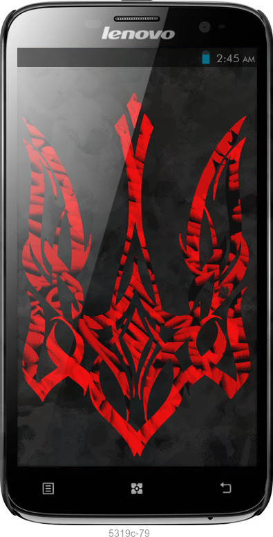 3D пластиковий глянцевий чехол Герб України  для Lenovo A850 - 5319c-79 изображение 