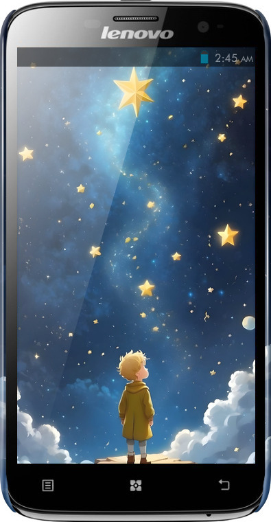 3D пластиковий глянцевий чехол Маленький принц для Lenovo A850 - 6326c-79 изображение 