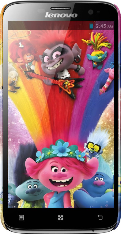 3D пластиковий глянцевий чехол Тролі для Lenovo A850 - 6343c-79 изображение 