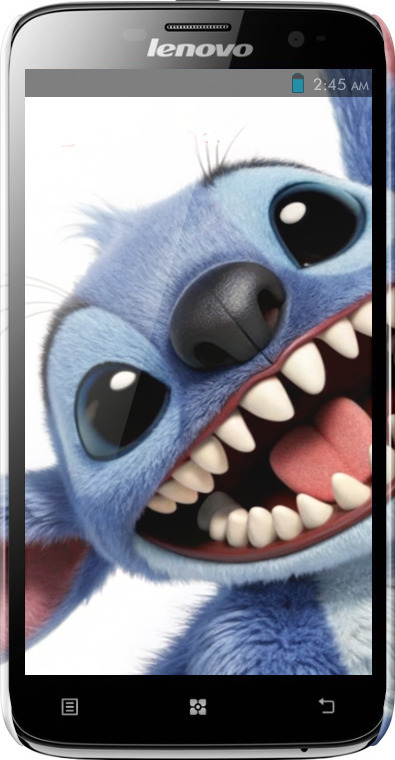 3D пластиковий глянцевий чехол Стіч для Lenovo A850 - 6684c-79 изображение 