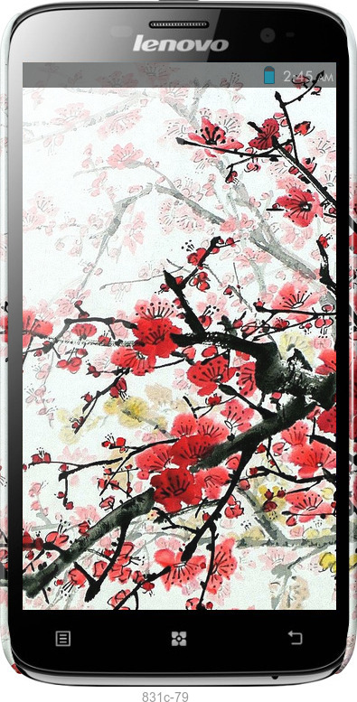 3D пластиковый глянцевый чехол Цветущий куст для Lenovo A850 - 831c-79 изображение 