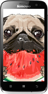 Силиконовый чехол Мопс и арбуз для Lenovo A859 - 4665u-197 изображение 